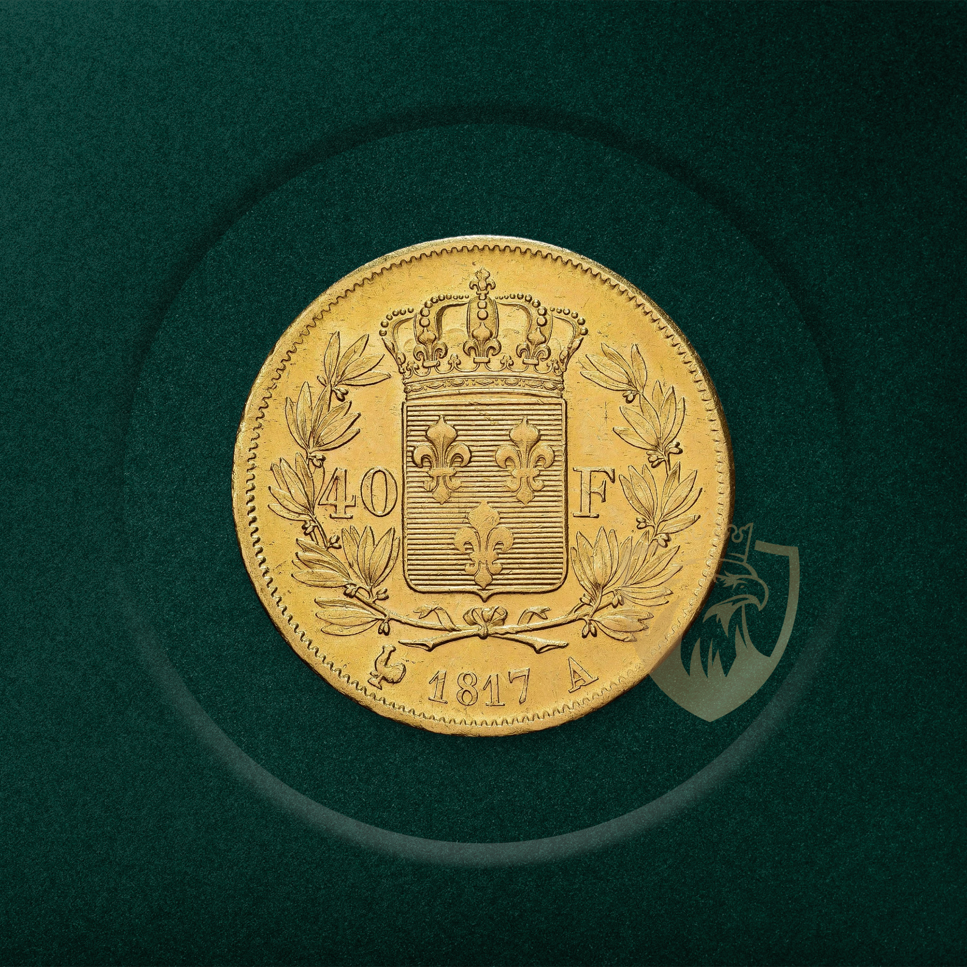 6.45 гр. – Златна Монета 20 Френски Франка – Луи XVIII (1816–1824)