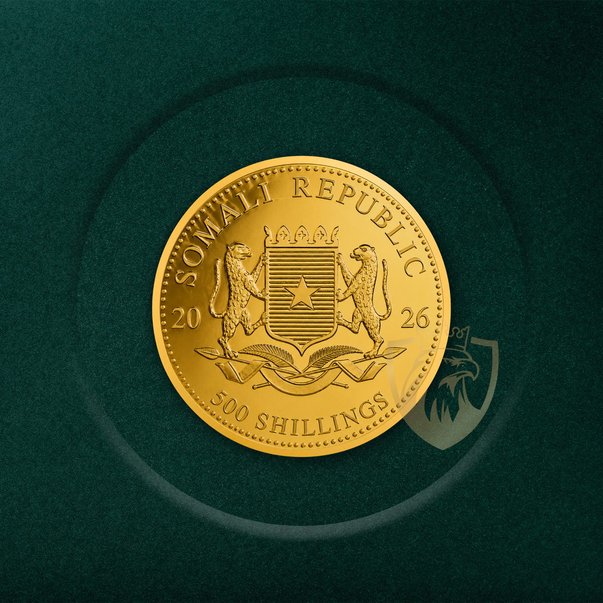 15.55 гр. (1/2 oz) – Златна Монета Сомалийски слон (Somalia Elephant) 2026