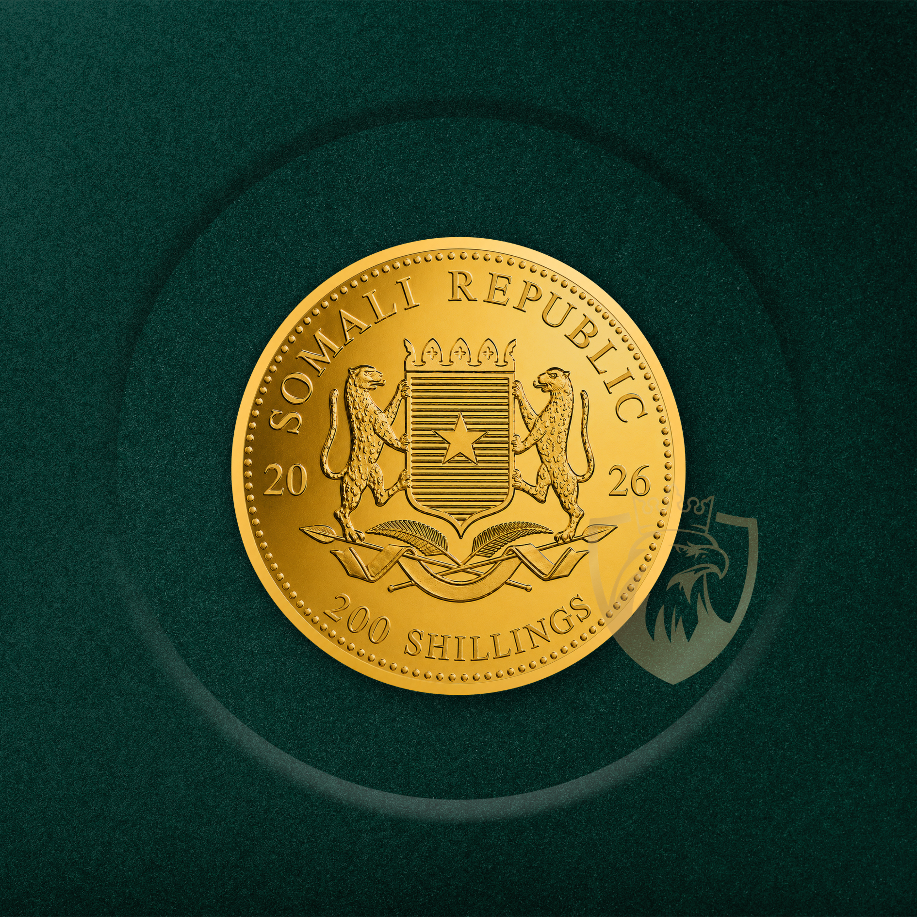 7.78 гр. (1/4 oz) – Златна Монета Сомалийски слон (Somalia Elephant) 2026