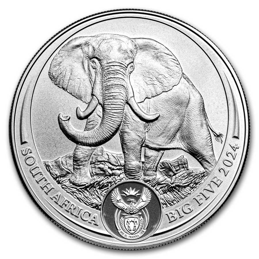 31.10 гр. – Сребърна Монета Южна Африка „Big Five“ – Слон 2024 (Серия III)