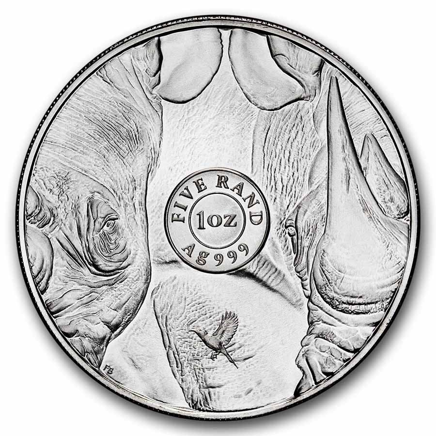 31.10 гр. – Сребърна Монета Южна Африка „Big Five“ – Носорог 2025 (Серия III)