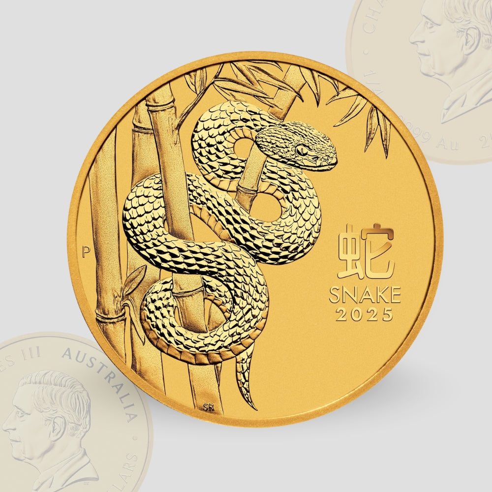 7.777 гр. (1/4 oz) – Златна Монета Австралийски Лунар III – Година на Змията 2025