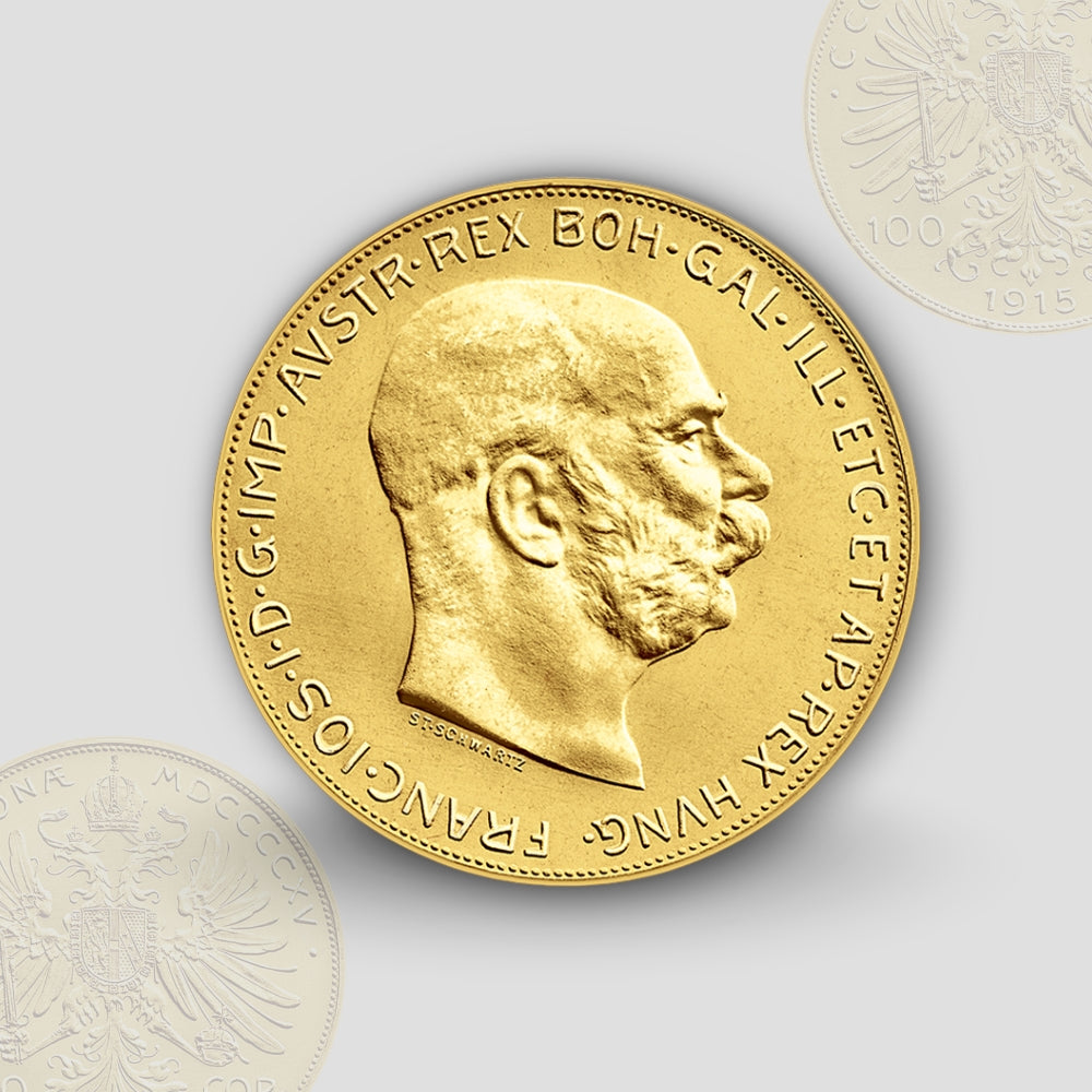 30.49 гр. – Златна Монета 100 Австрийски Корони (1915) – Император Франц Йосиф I