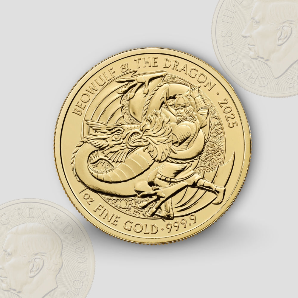 31.1 гр. (1 oz) - Златна монета Митове и легенди: Беоулф и Драконът 2025