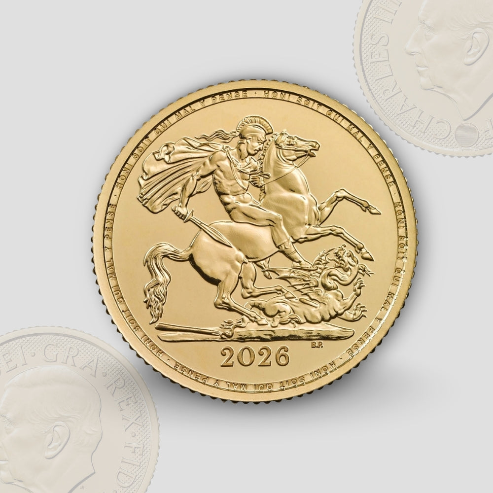 3.99 гр. – Златна Монета 1/2 Британски Суверен Крал Чарлз III 2026