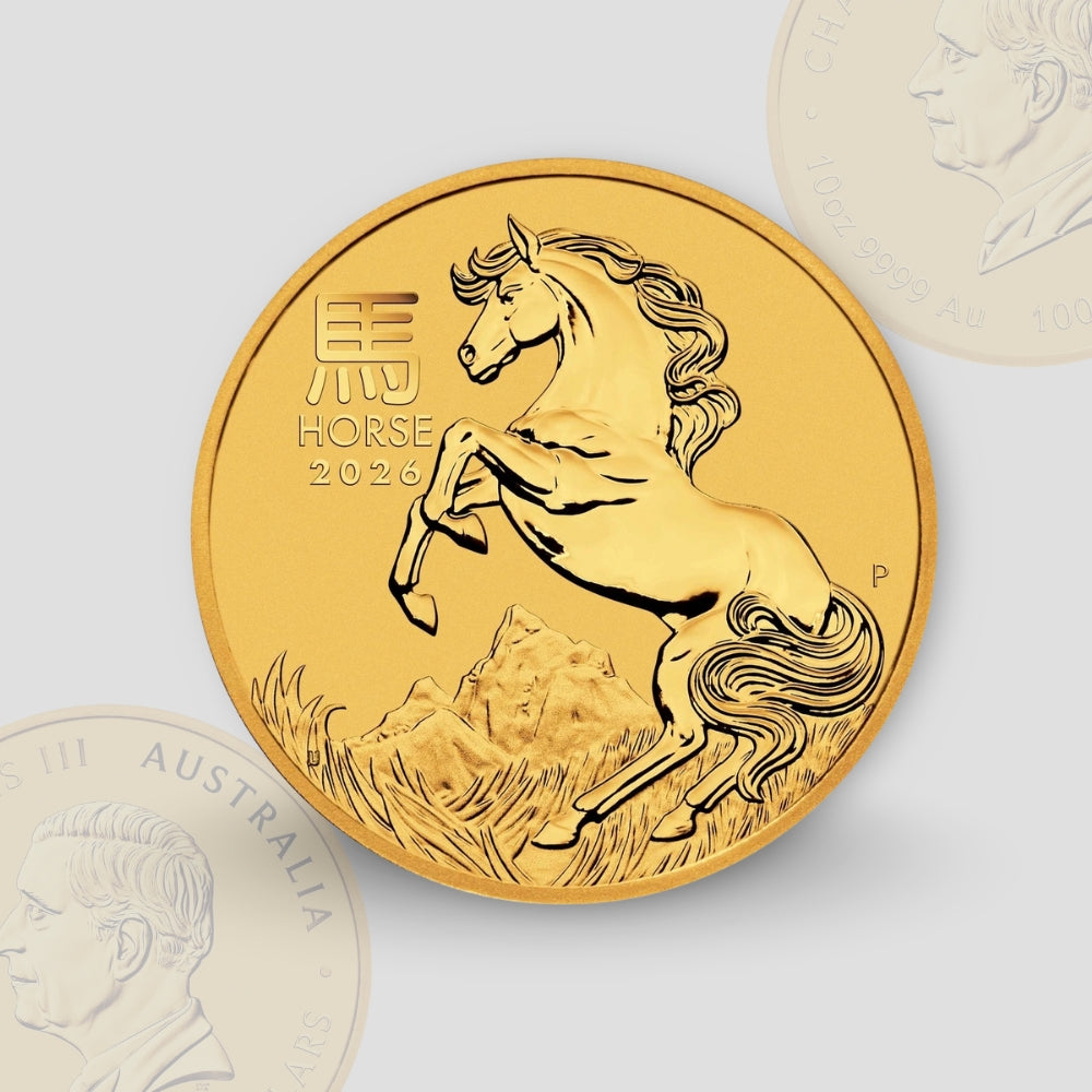 311.03 гр. (10 oz) – Златна Монета Австралийски Лунар III – Година на Коня 2026