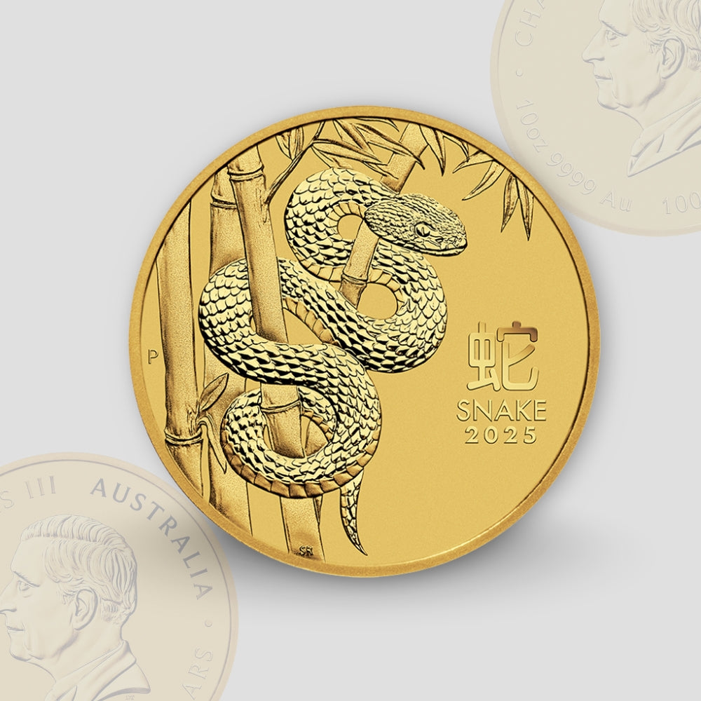 311.03 гр. (10 oz) – Златна Монета Австралийски Лунар III – Година на Змията 2025