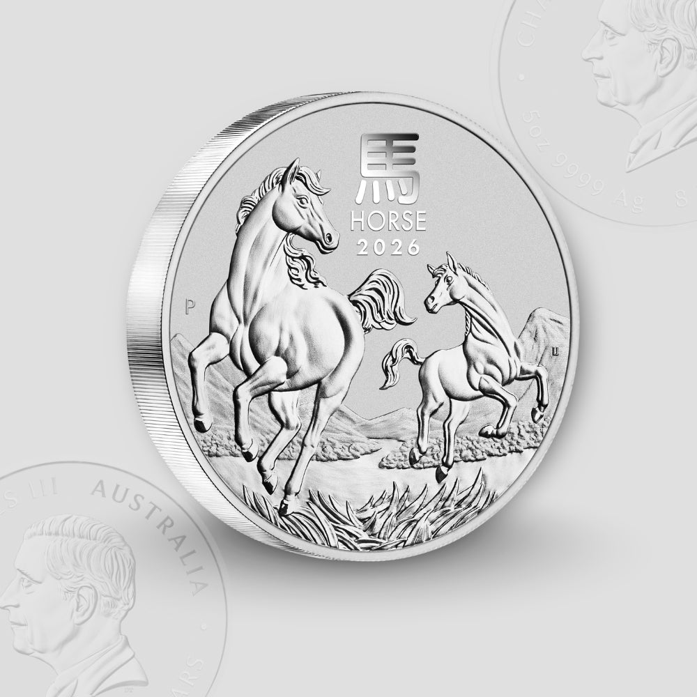 155.533 гр. – Сребърна Монета Австралийски Лунар III – Година на Коня 2026