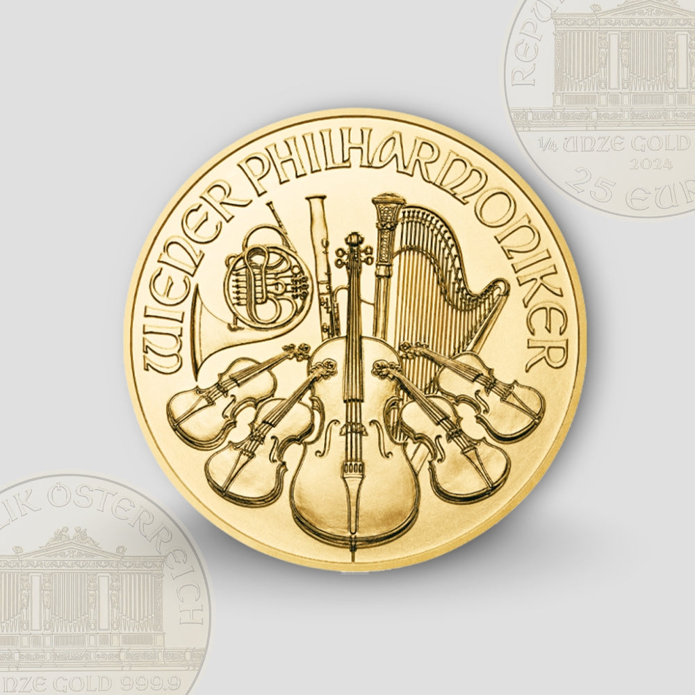 7.78 гр. (1/4 oz) – Златна Монета Виенска Филхармония Австрия