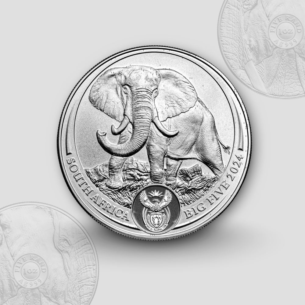 31.10 гр. – Сребърна Монета Южна Африка „Big Five“ – Слон 2024 (Серия III)