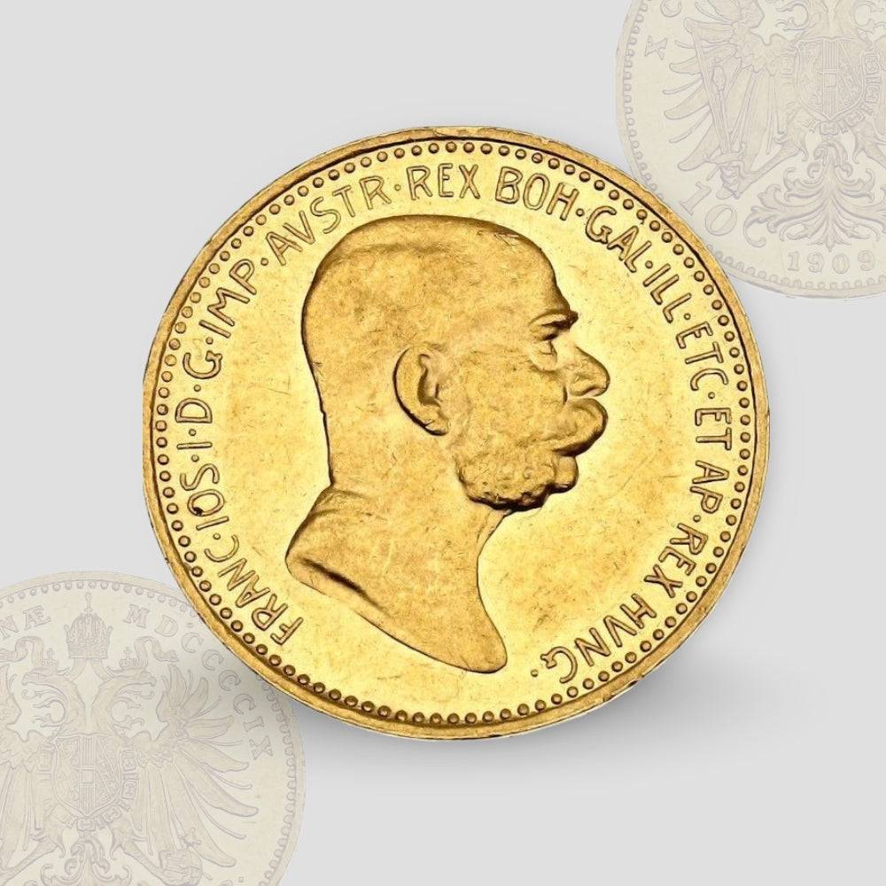 3.39 гр. – Златна Монета 10 Австрийски Корони (1910) Франц-Йосиф I – Оригинална емисия