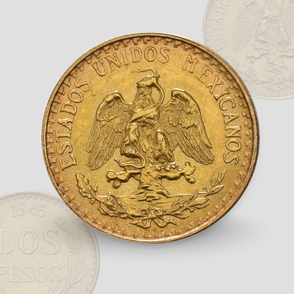 1.66 гр. – 2 златни мексикански Песо (Dos Pesos)