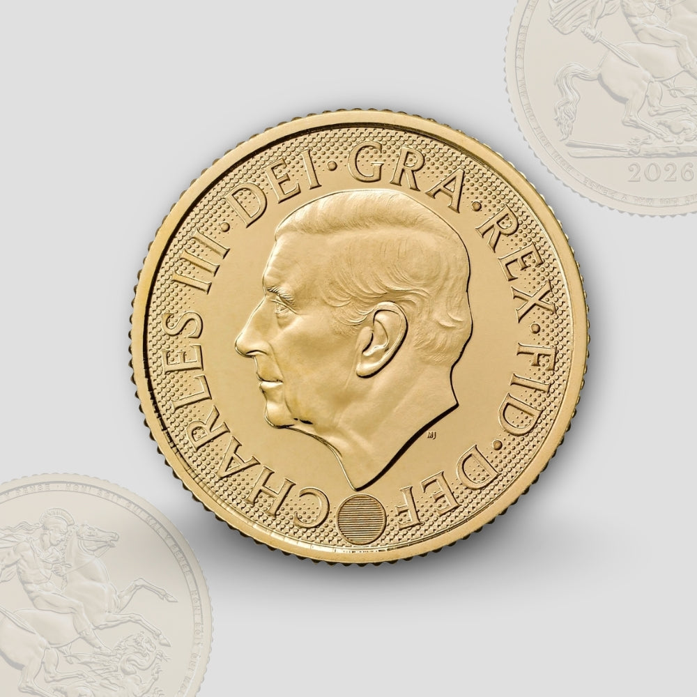 3.99 гр. – Златна Монета 1/2 Британски Суверен Крал Чарлз III 2026