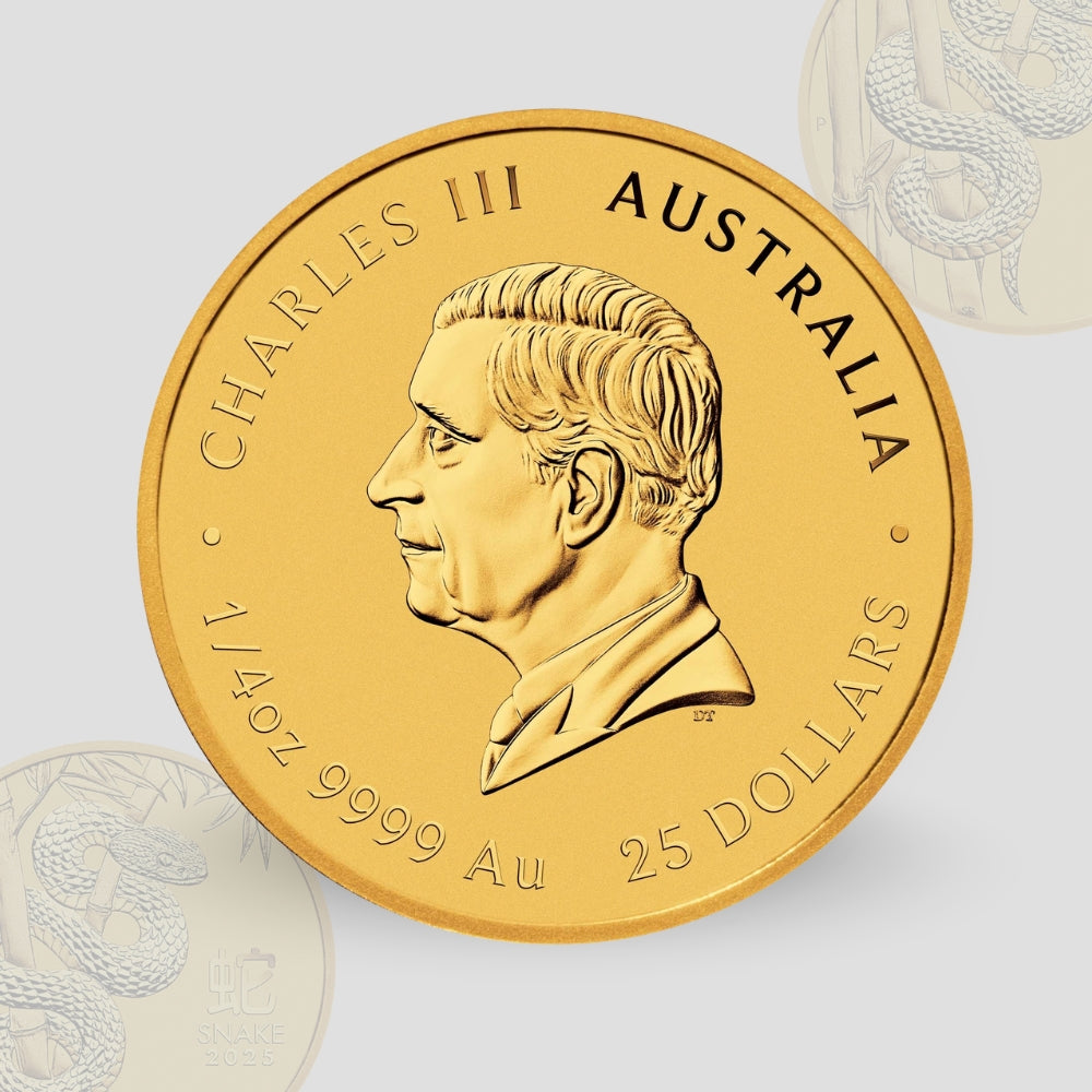 7.777 гр. (1/4 oz) – Златна Монета Австралийски Лунар III – Година на Змията 2025