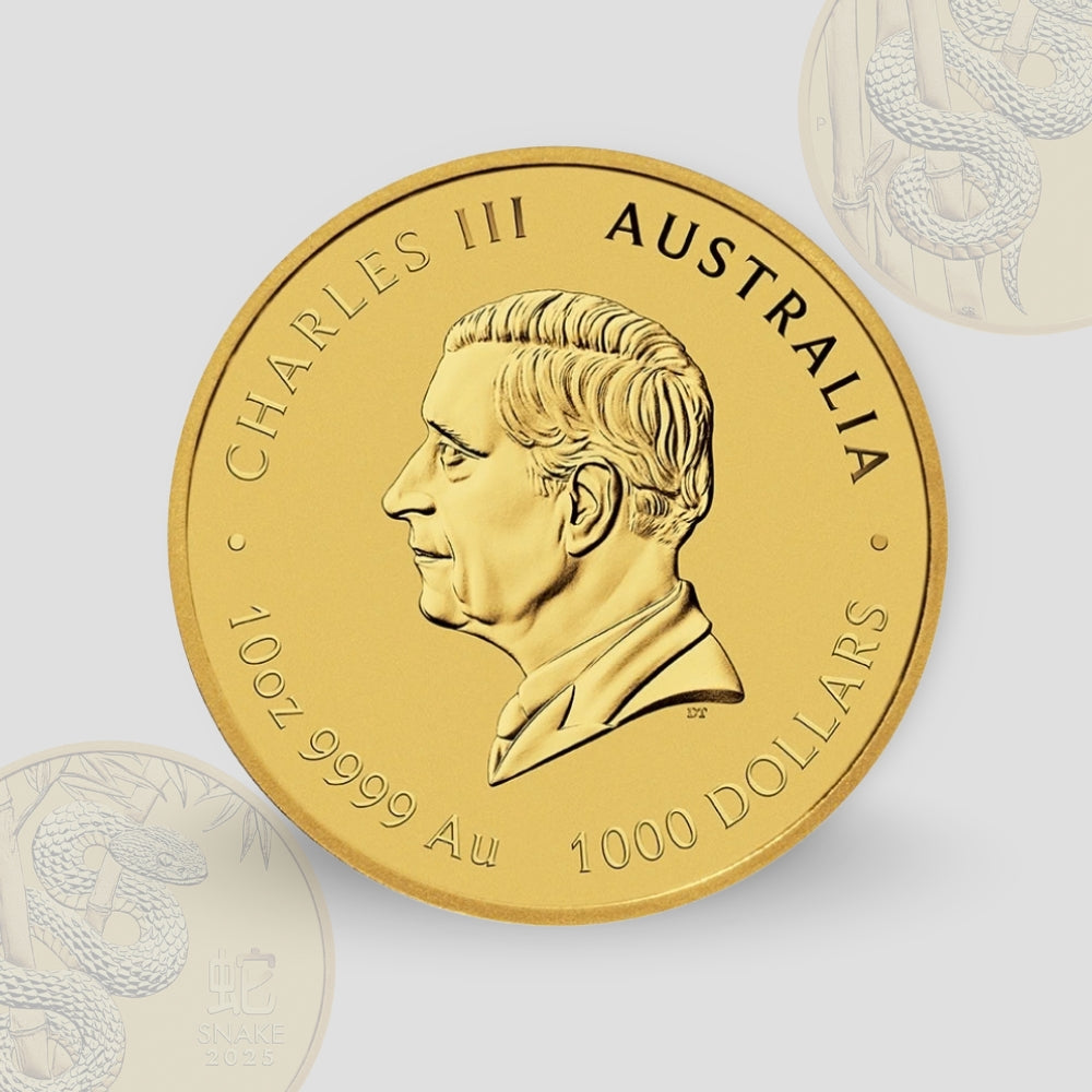 311.03 гр. (10 oz) – Златна Монета Австралийски Лунар III – Година на Змията 2025