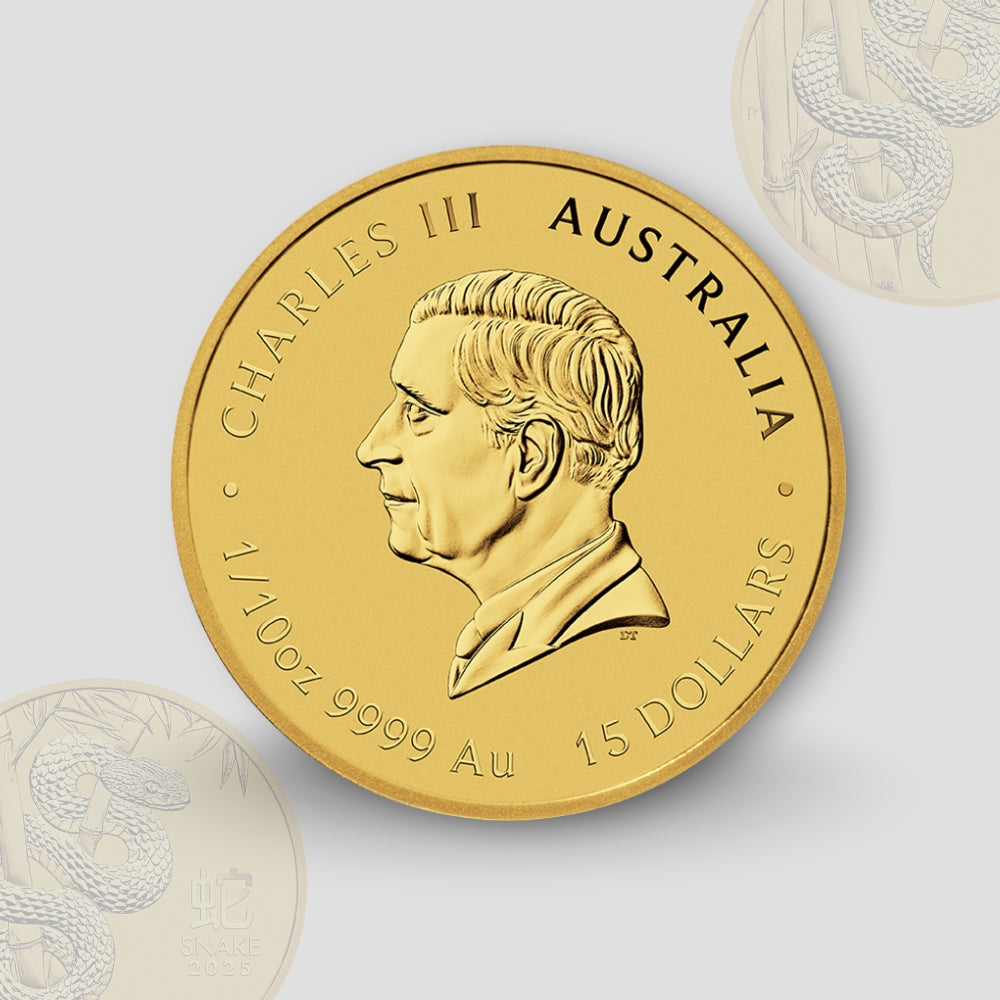 3.11 гр. (1/10 oz) – Златна Монета Австралийски Лунар III – Година на Змията 2025