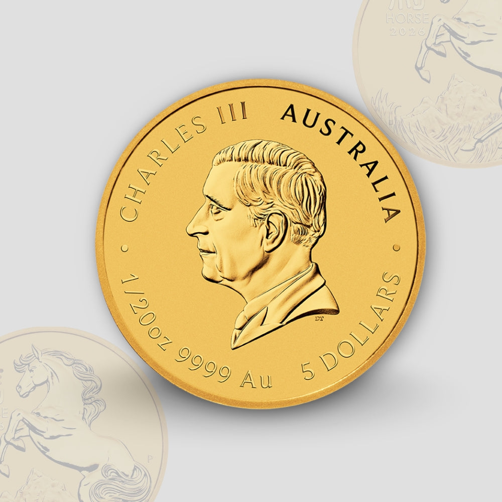1.55 гр. (1/20 oz) – Златна Монета Австралийски Лунар III – Година на Коня 2026