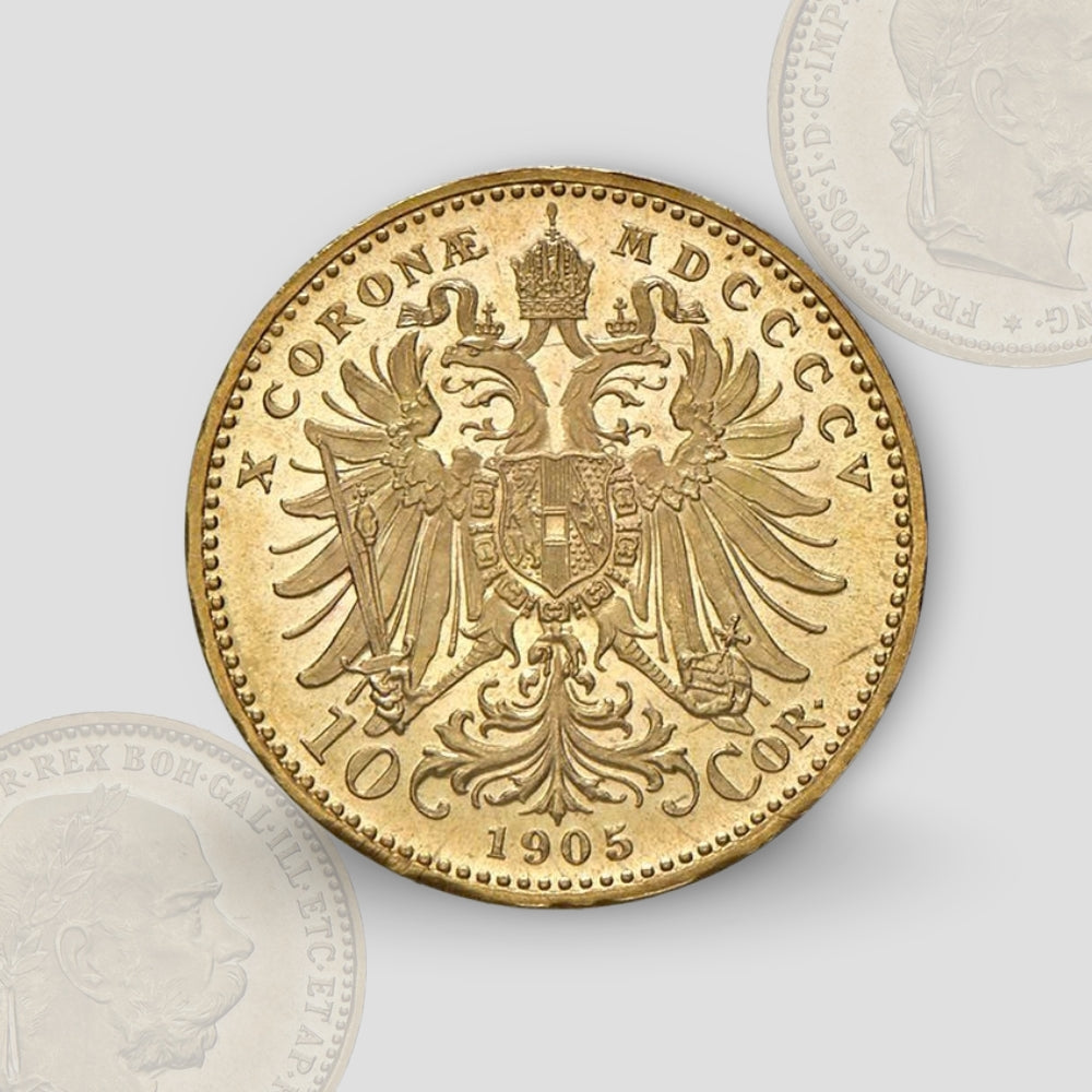 3.39 гр. – Златна Монета 10 Австрийски Корони (1905) Франц-Йосиф I – Оригинална емисия