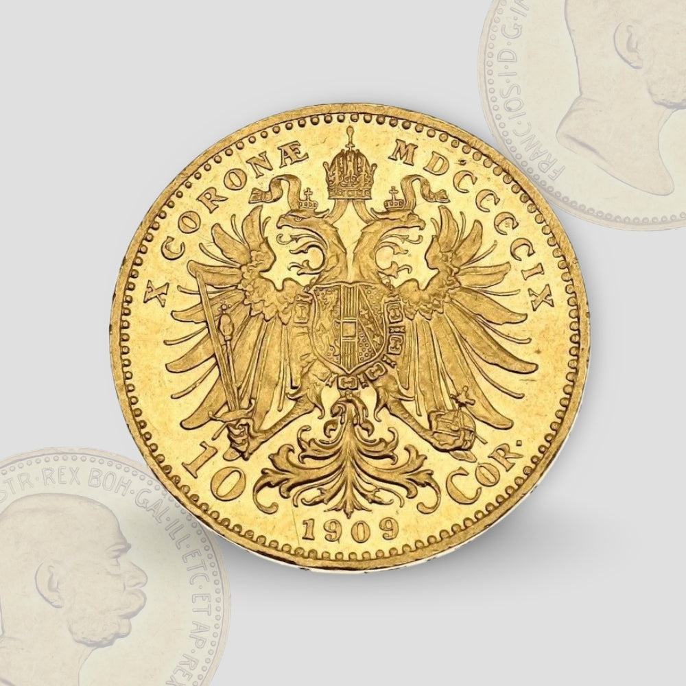 3.39 гр. – Златна Монета 10 Австрийски Корони (1910) Франц-Йосиф I – Оригинална емисия