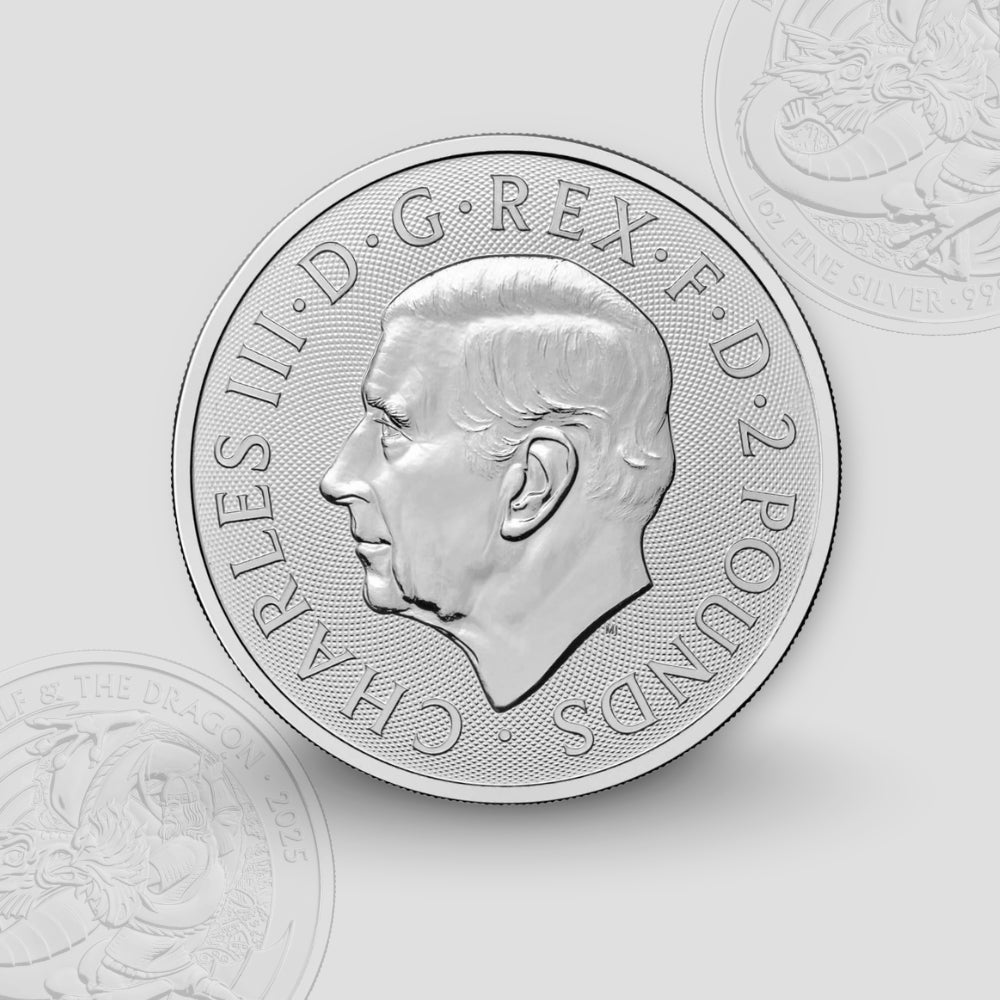 31.10 гр. – Сребърна Монета Митове и Легенди – Беоулф и Драконът (2025)
