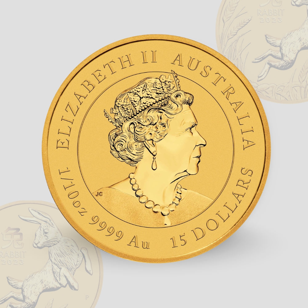 3.11 гр. (1/10 oz) – Златна Монета Австралийски Лунар III – Година на Заека 2023