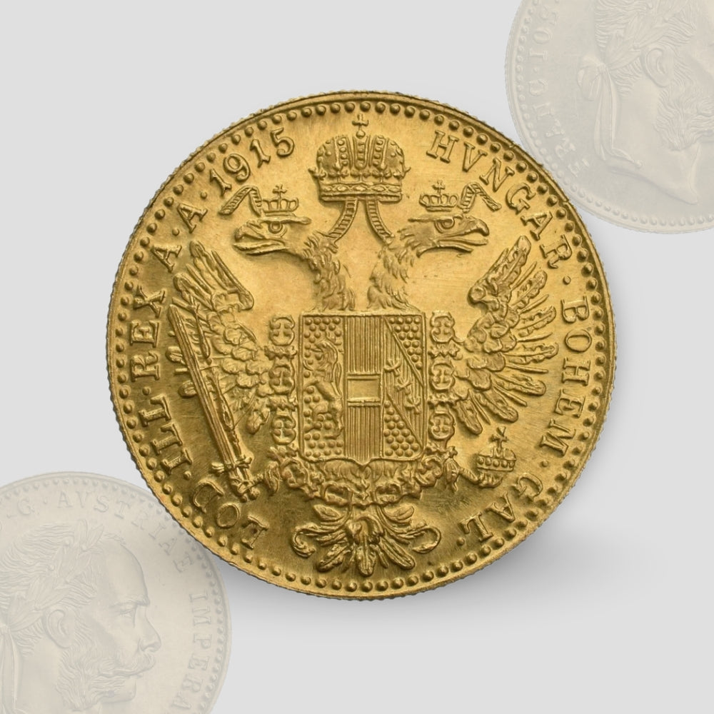 3.49 гр. – Златна Монета 1 Австрийски Дукат (1915) – „Франц Йосиф I“ (Mint Condition)