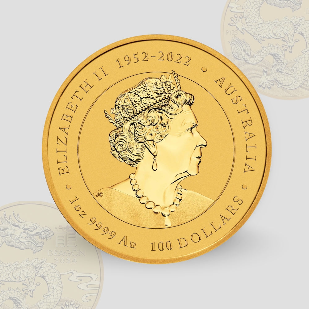 31.103 гр. (1 oz) – Златна Монета Австралийски Лунар III – Година на Дракона 2024