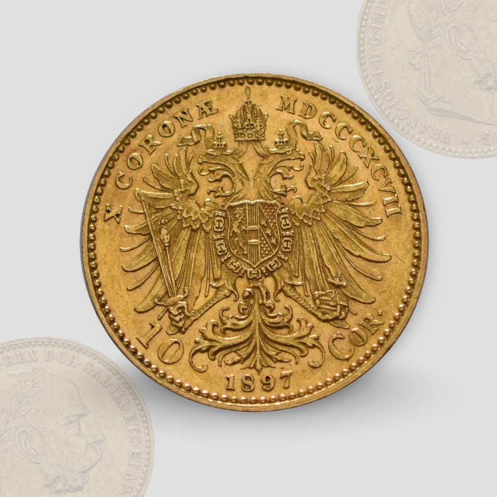 3.39 гр. – Златна Монета 10 Австрийски Корони (1896) Франц-Йосиф I – Оригинална емисия