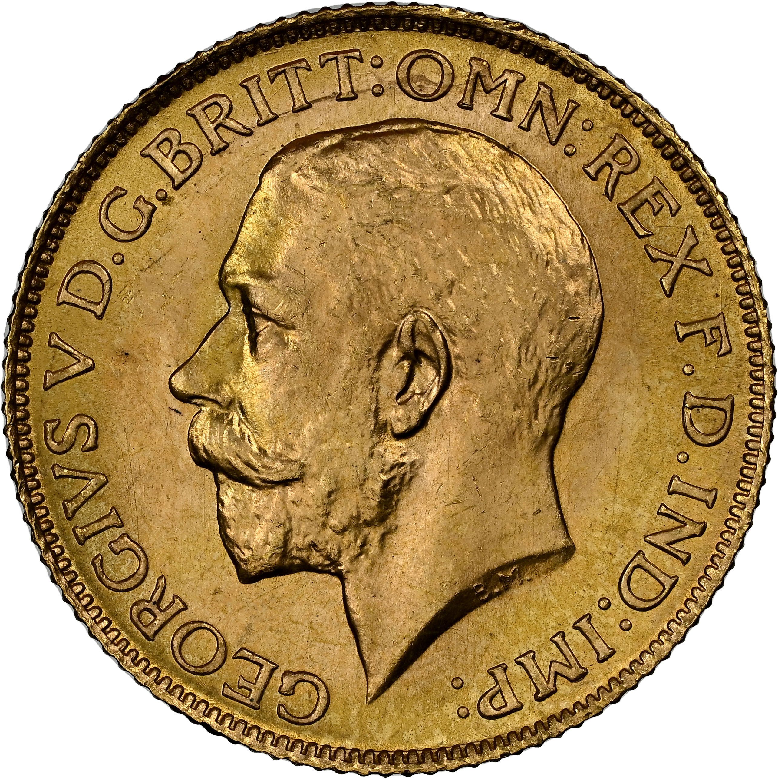 7.98 гр. – 1 Златен Суверен – Крал Джордж V (1911–1932)