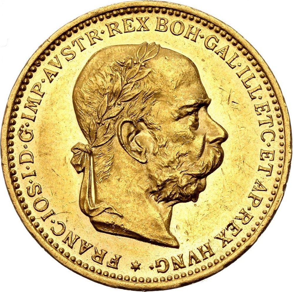6.77 гр. – Златна Монета 20 Австрийски Корони (1894) Франц-Йосиф I – Оригинална емисия