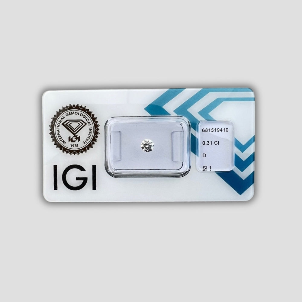 Комплект 2 бр. Естествени Диаманта (Matched Pair) – 0.62 ct Общо (Цвят D, Triple Ex) – IGI Сертифицирани