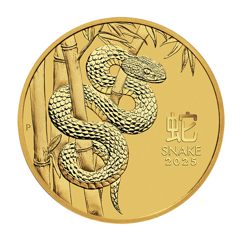 3.11 гр. (1/10 oz) – Златна Монета Австралийски Лунар III – Година на Змията 2025