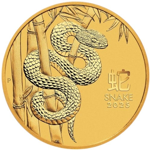 15.55 гр. (1/2 oz) – Златна Монета Австралийски Лунар III – Година на Змията 2025