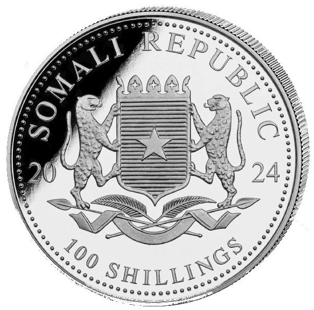 31.10 гр. – Сребърна Монета Сомалийски Слон (Somalia Elephant) 2024