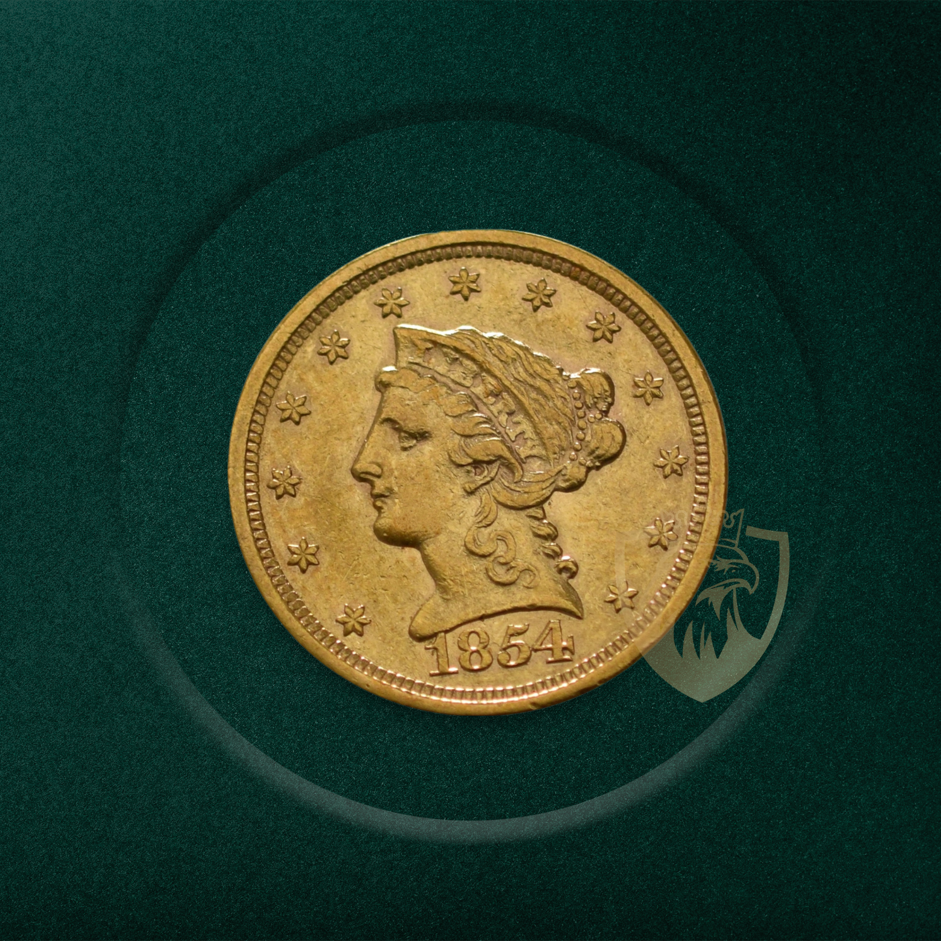 4.18 гр. – $2.50 Златен Американски „четвърт Орел“ – Liberty Head (1840–1907)