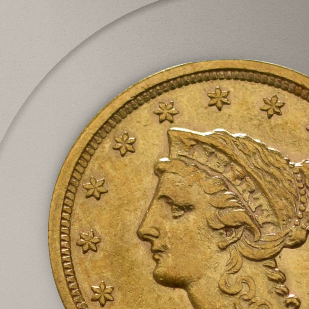 4.18 гр. – $2.50 Златен Американски „четвърт Орел“ – Liberty Head (1840–1907)
