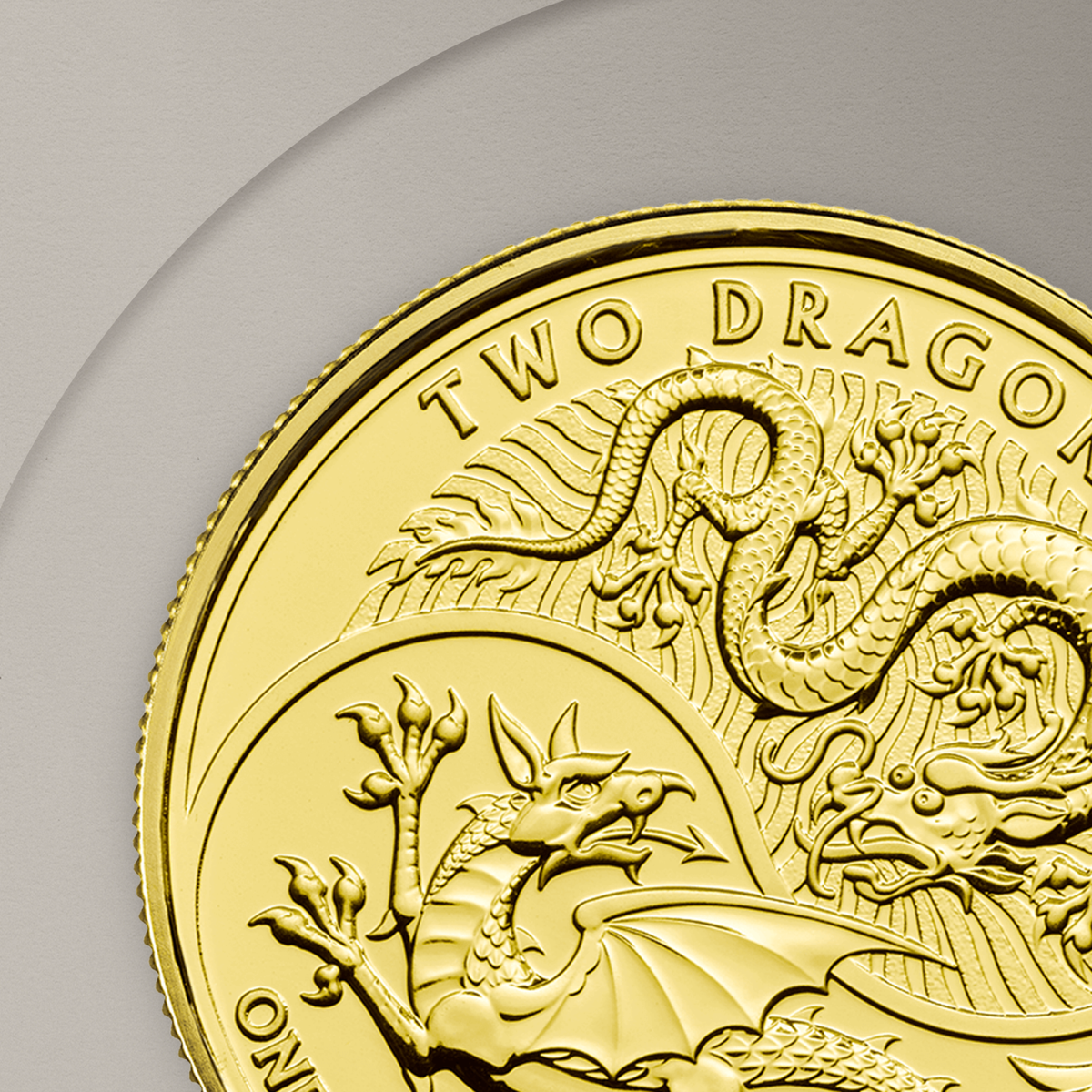 31.1 гр. (1 oz) - Златна монета Двата дракона (Two Dragons) 2018
