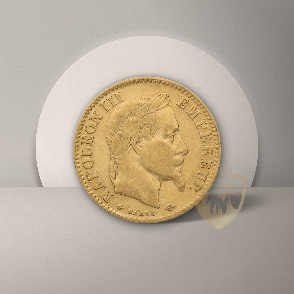 3.23 гр. – Златна Монета 10 Френски Франка – Наполеон III – 1854- 1860