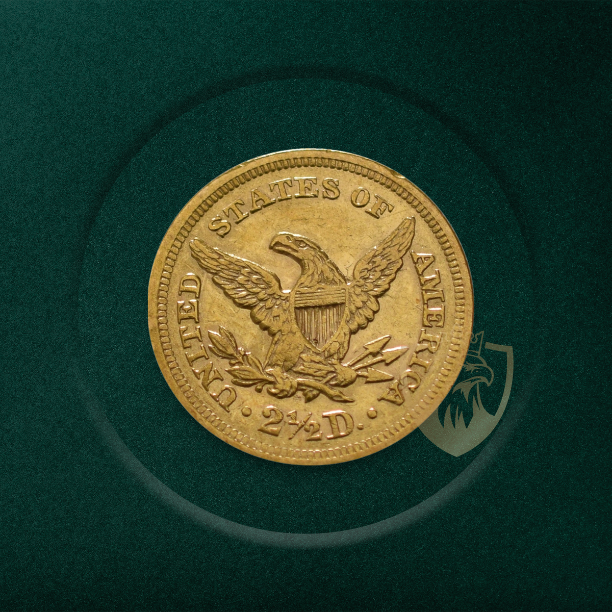 4.18 гр. – $2.50 Златен Американски „четвърт Орел“ – Liberty Head (1840–1907)