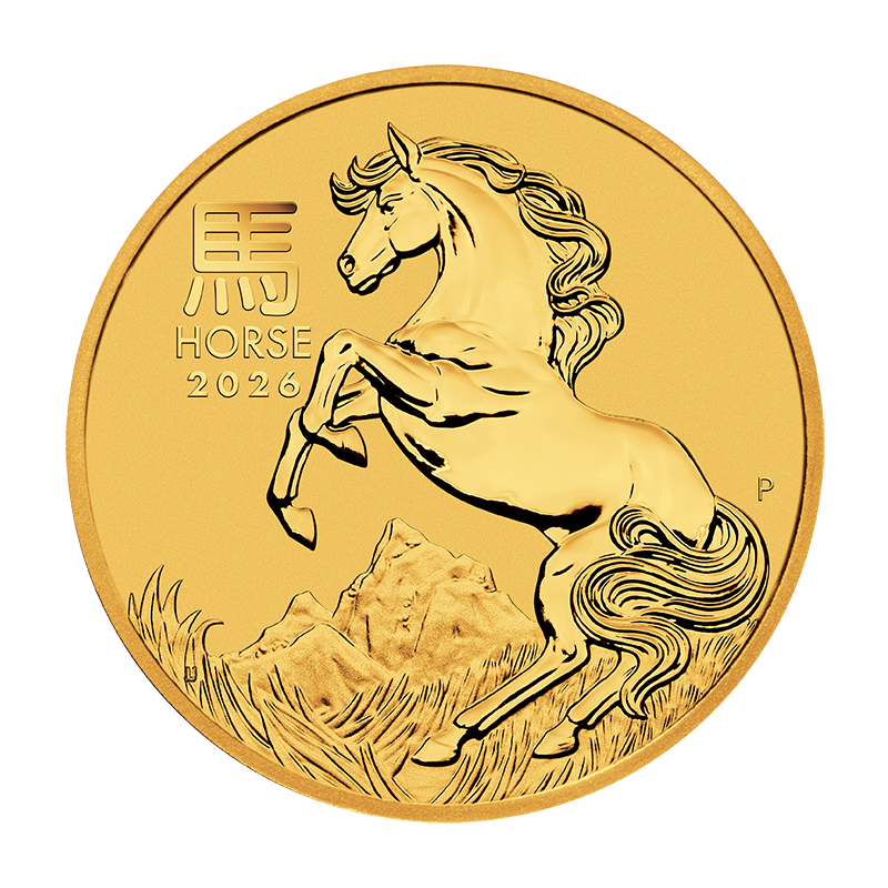 3.11 гр. (1/10 oz) – Златна Монета Австралийски Лунар III (Lunar III) – Година на Коня 2026
