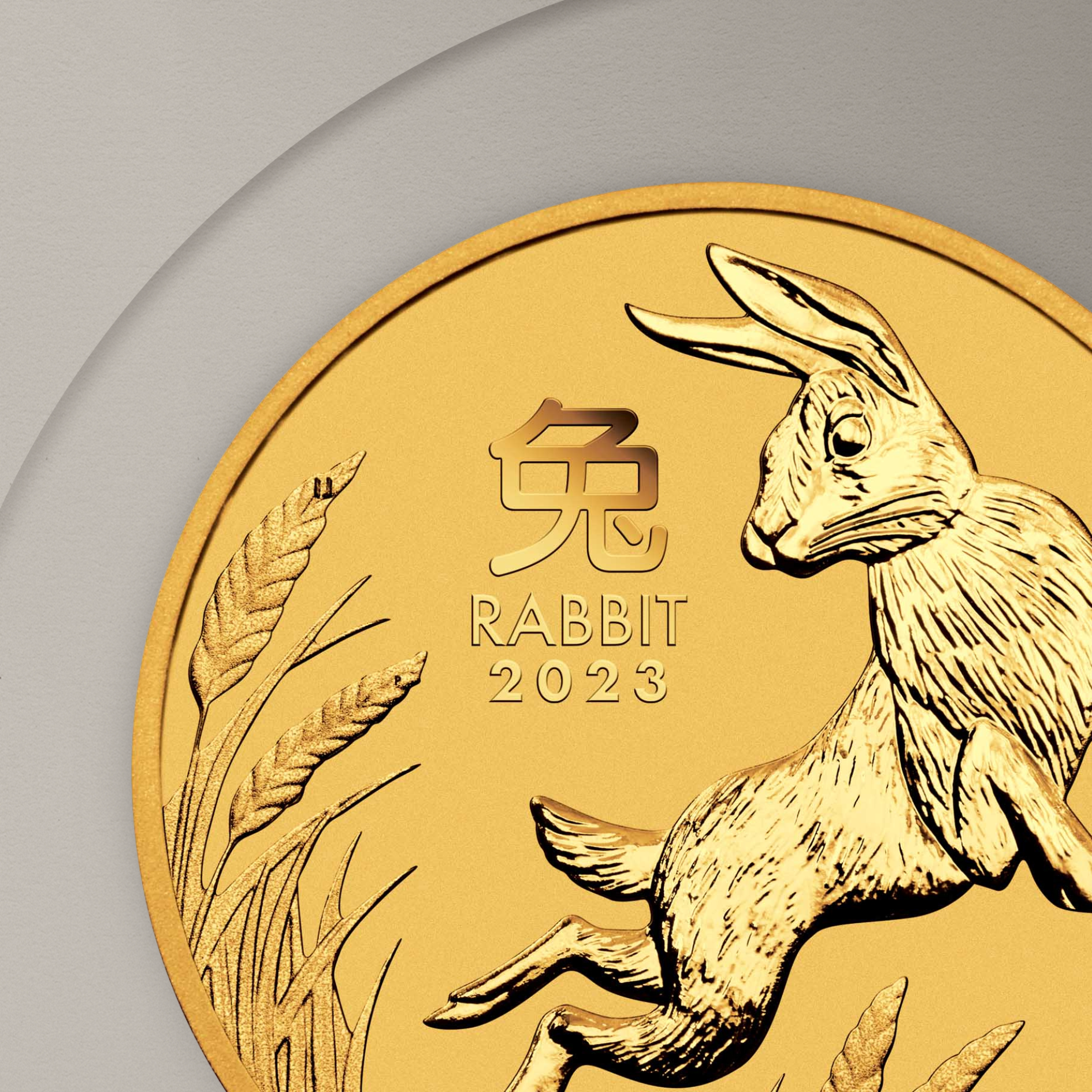 3.11 гр. (1/10 oz) – Златна Монета Австралийски Лунар III – Година на Заека 2023
