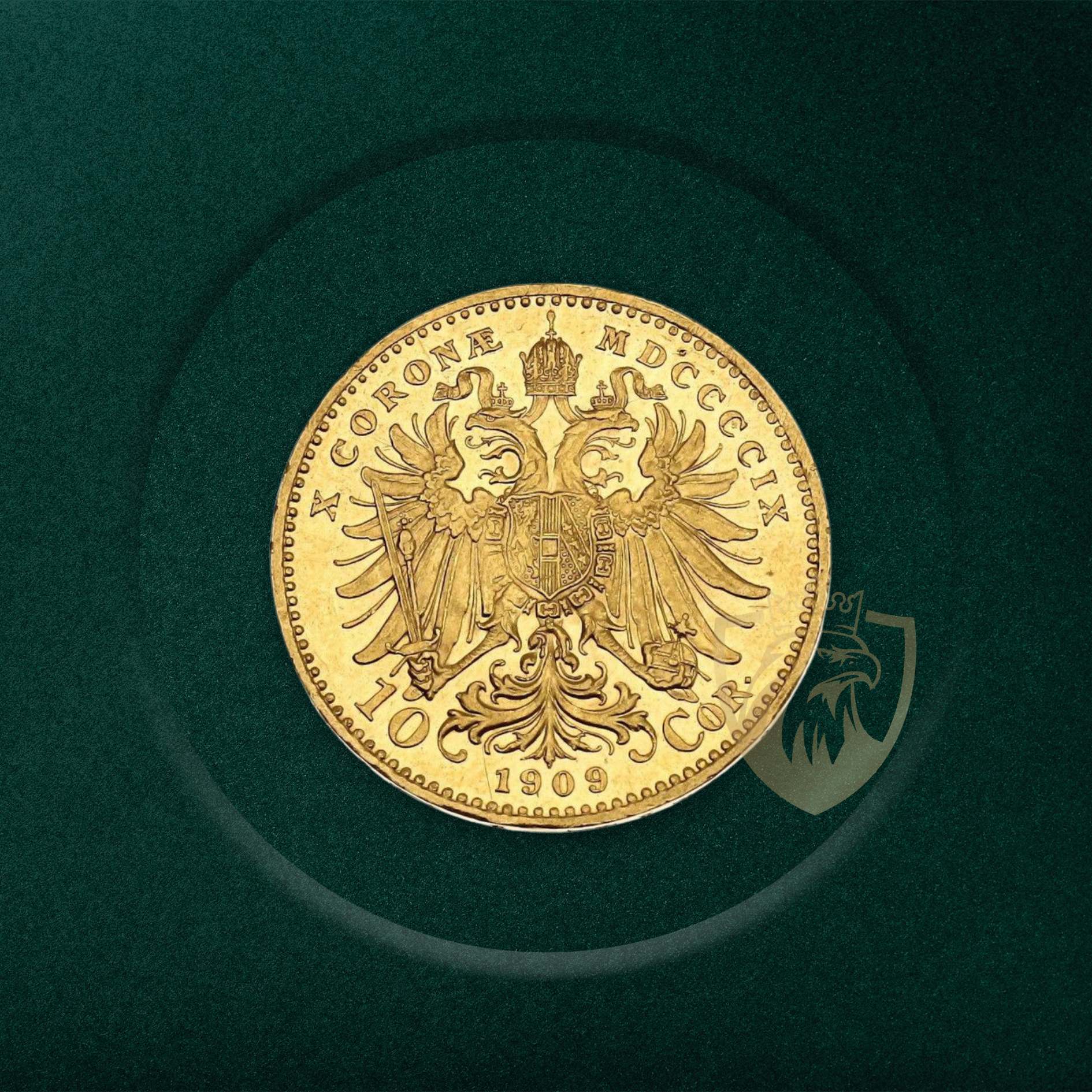 3.39 гр. – Златна Монета 10 Австрийски Корони (1909) Франц-Йосиф I – Оригинална емисия