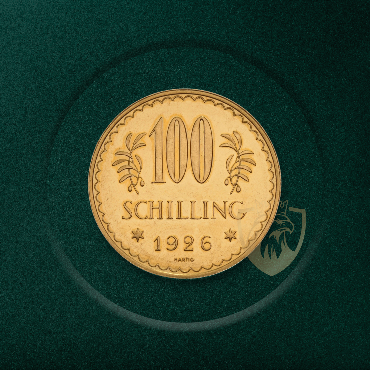 23.52 гр. –  Златна Монета 100 Австрийски Шилинга (1929) – Република Австрия
