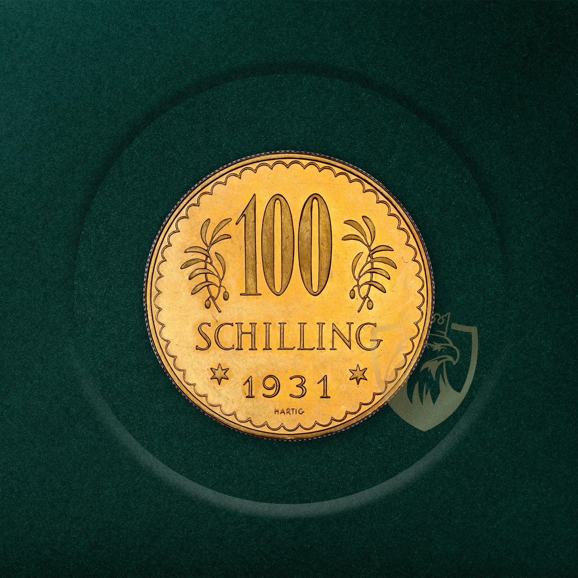 23.52 гр. –  Златна Монета 100 Австрийски Шилинга (1931) – Република Австрия