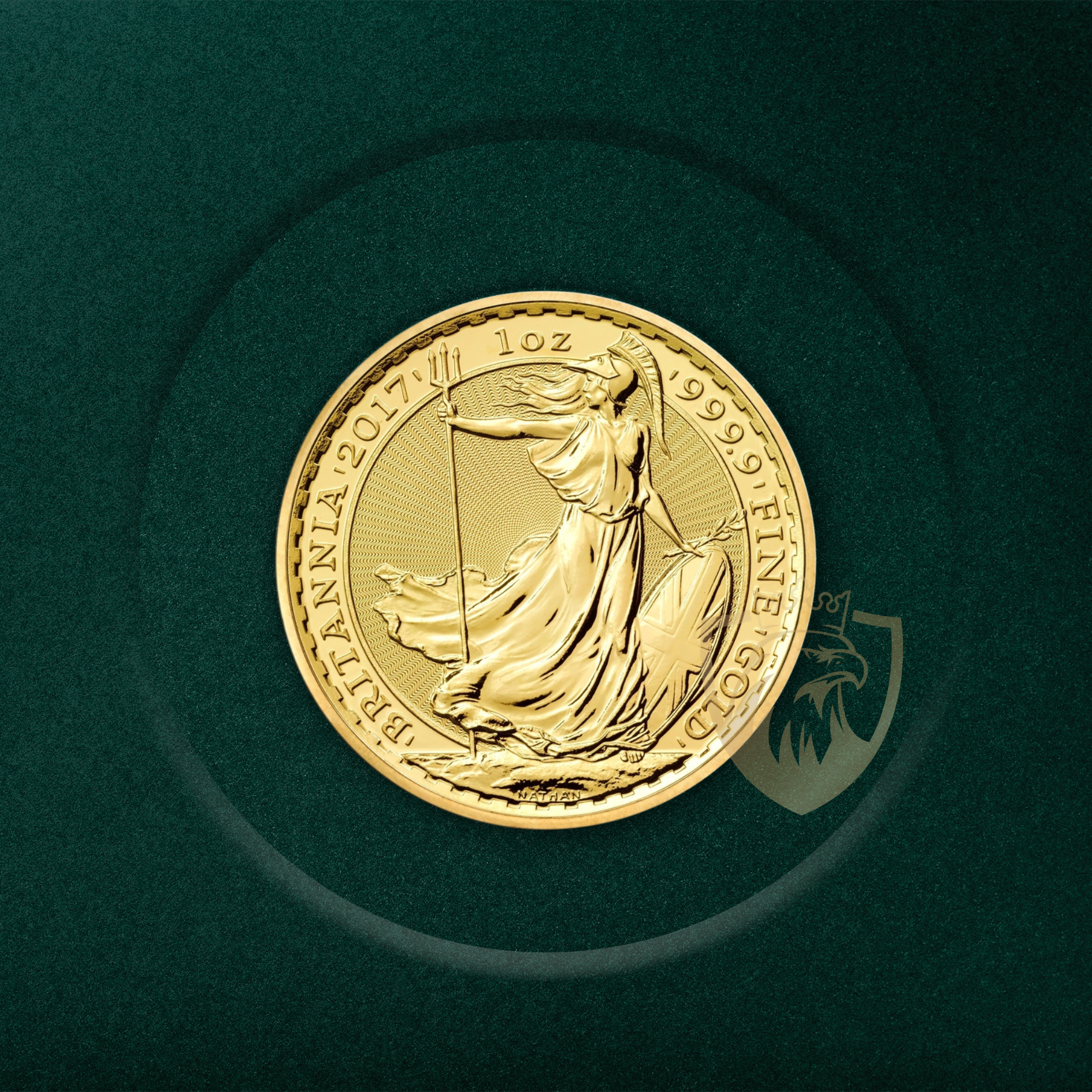 31.1 гр. 1 oz Златна Монета „Британска Британия“ (Britannia) – Royal Mint (2017)