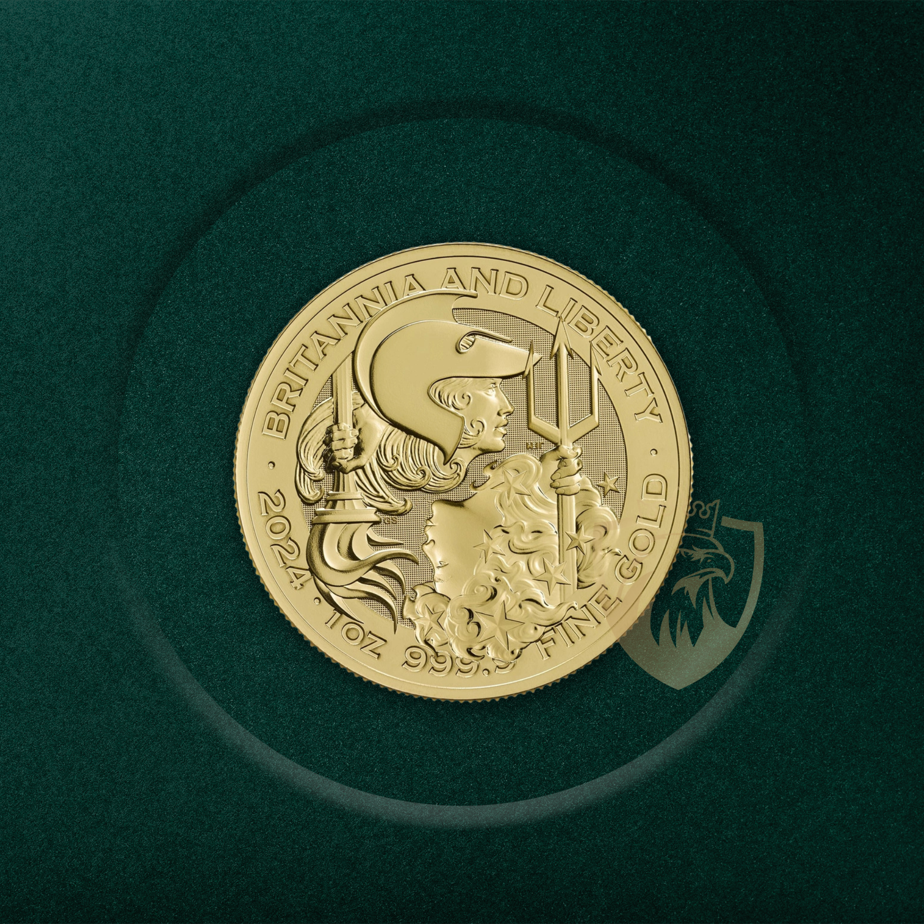 31.1 гр. 1 oz Златна Монета „Британия и Свобода“ (Britannia and Liberty) – Royal Mint (2024)