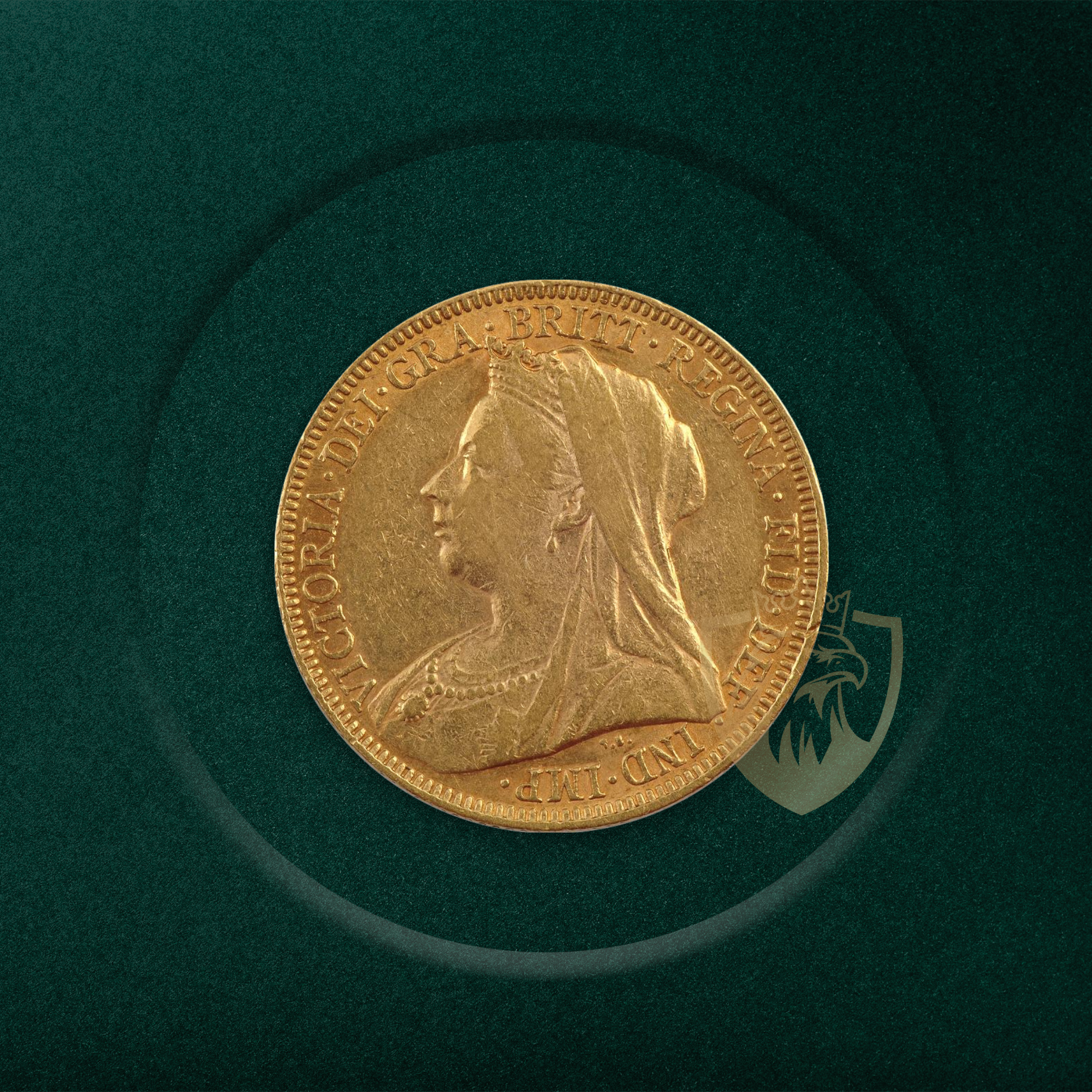 7.99 гр. – Златна Монета Британски Суверен Виктория с Воал (1893-1901)