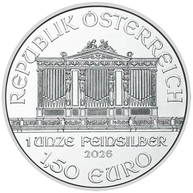 31.1 гр. – Сребърна Монета Виенска Филхармония (Vienna Philharmonic) 2026