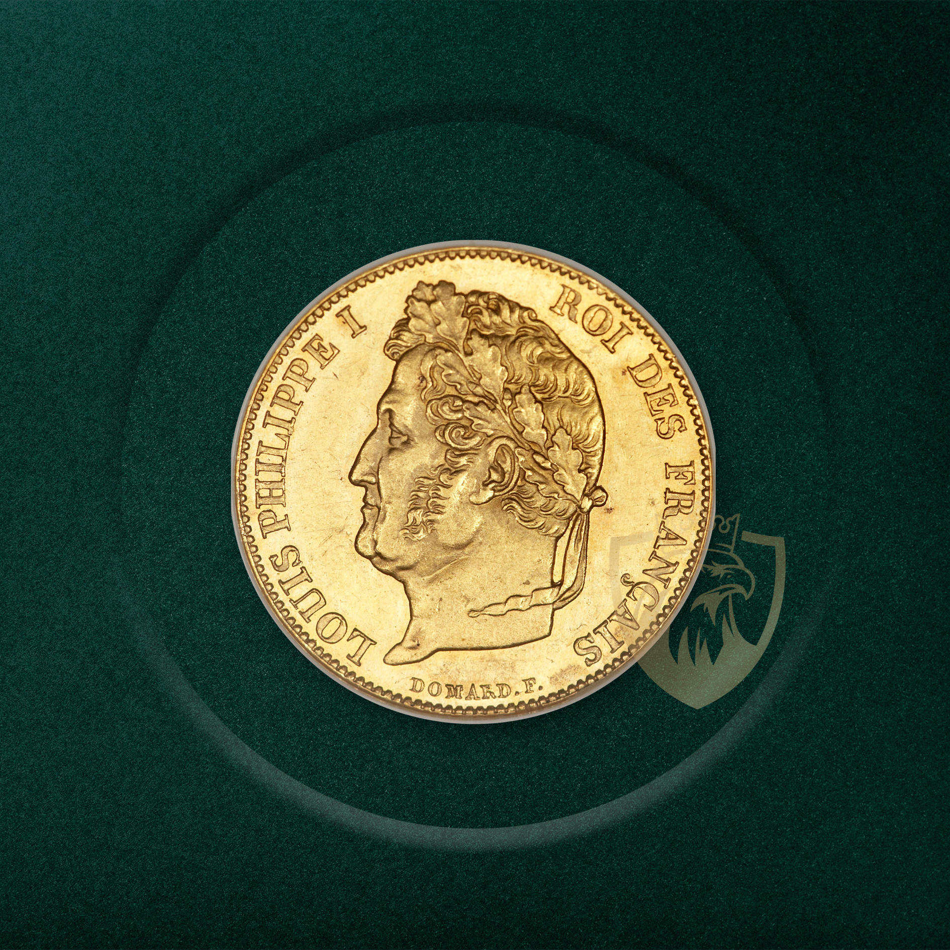 6.45 гр. – Златна Монета 20 Френски Франка – Луи-Филип I с Лавров Венец (1830–1848)