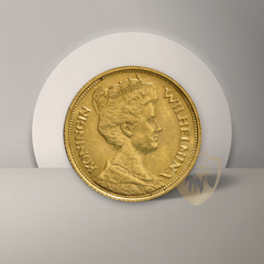 5 Златни Холандски Гулдена (Gulden) „Вилхелмина“ (Wilhelmina) – Royal Dutch Mint (1912)